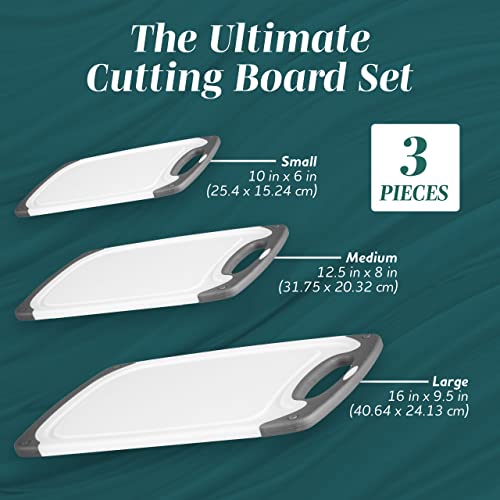 HOMWE Kitchen Cutting Boards - 3-Pack, Various Sizes