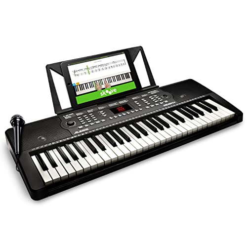 Alesis Melody 54 | 54-Key Electric Keyboard Piano with Speakers, Microphone, Music Rest, Educational Tools, 300 Sounds, 300 Rhythms and 40 Demo Songs