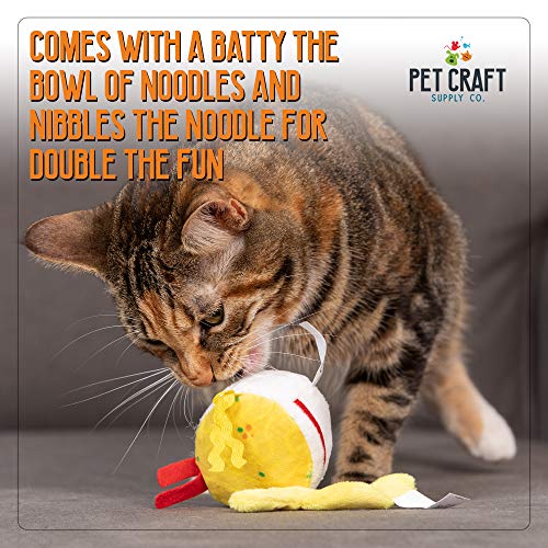 Pet Craft Supply Silly Snacks and Funny Food Crinkle Cuddling Catnip and Silvervine Interactive Cat Toys - Great for Indoor Cats and Kittens