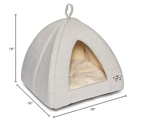 Best Pet Supplies Best Pet SuppliesPet Tent-Soft Bed for Dog and Cat Sand Linen, 16" x 16" x H:14" (TT633D-M)