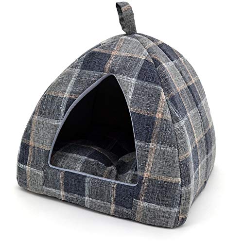 Best Pet Supplies Best Pet SuppliesPet Tent-Soft Bed for Dog and Cat Plaid, 16" x 16" x H:14", TT611D-M