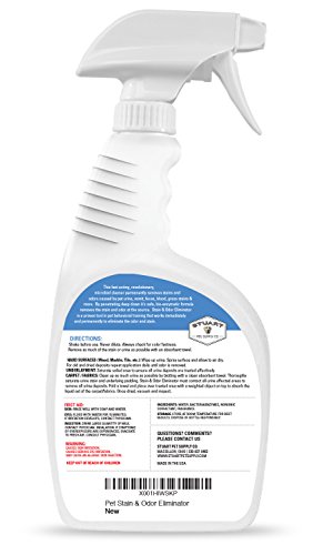 Stuart Pet Supply Co. Professional Strength Pet Stain and Odor Eliminator - Urine Odor Remover - Pet Urine Enzyme Cleaner - Enzymatic Cleaner for Dog Urine and Cat Urine - Pet Odor Eliminator