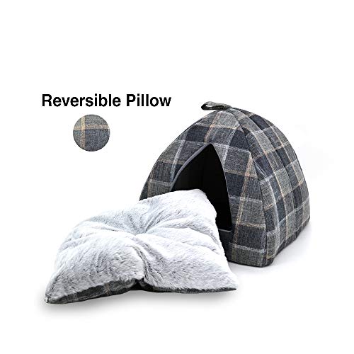 Best Pet Supplies Best Pet SuppliesPet Tent-Soft Bed for Dog and Cat Plaid, 16" x 16" x H:14", TT611D-M