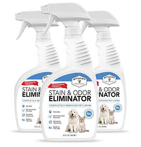Stuart Pet Supply Co. Professional Strength Pet Stain and Odor Eliminator - Urine Odor Remover - Pet Urine Enzyme Cleaner - Enzymatic Cleaner for Dog Urine and Cat Urine - Pet Odor Eliminator