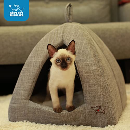 Best Pet Supplies Best Pet SuppliesPet Tent-Soft Bed for Dog and Cat Plaid, 16" x 16" x H:14", TT611D-M