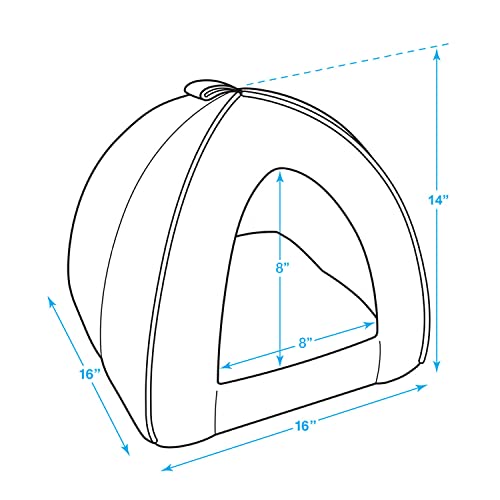 Best Pet Supplies Best Pet SuppliesPet Tent-Soft Bed for Dog and Cat Plaid, 16" x 16" x H:14", TT611D-M
