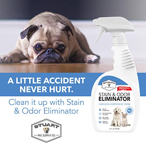 Stuart Pet Supply Co. Professional Strength Pet Stain and Odor Eliminator - Urine Odor Remover - Pet Urine Enzyme Cleaner - Enzymatic Cleaner for Dog Urine and Cat Urine - Pet Odor Eliminator