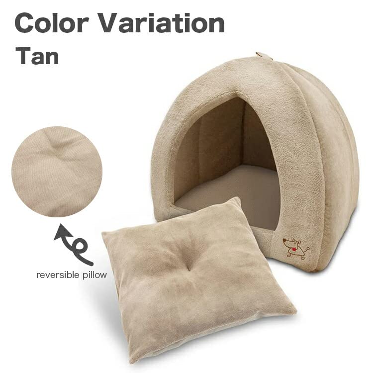 Best Pet Supplies Best Pet SuppliesPet Tent-Soft Bed for Dog and Cat Tan, 18" x 18" x H:16" (TT606T-L)