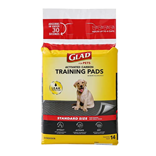 Glad for Pets Black Charcoal Puppy Pads | 14 count