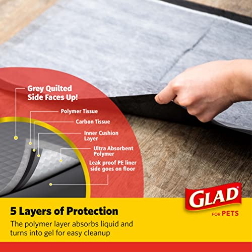 Glad for Pets Black Charcoal Puppy Pads | 14 count