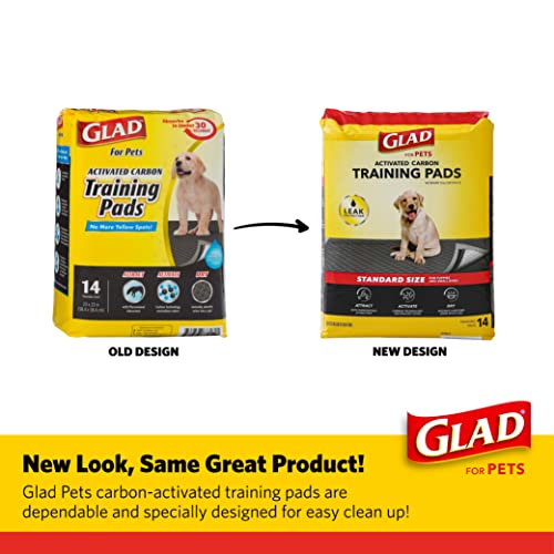 Glad for Pets Black Charcoal Puppy Pads | 14 count