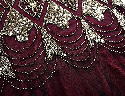 Red Gold Mermaid Plus Size Evening Dress