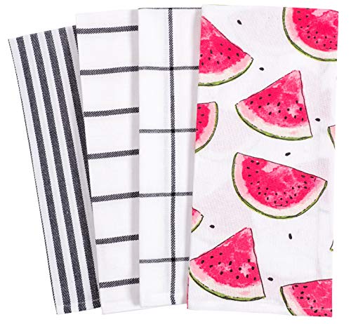Watermelon Slices Kitchen Dish Towel Set, 100% Cotton