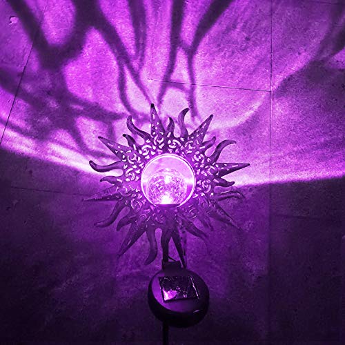 EOYIZW Sun Solar Lights Garden Decor, Garden Solar Lights Outdoor Decorative Waterproof Yard Decor Lights with Warm White LED Stake Lights for Garden, Yard, Lawn, Patio, Pathway