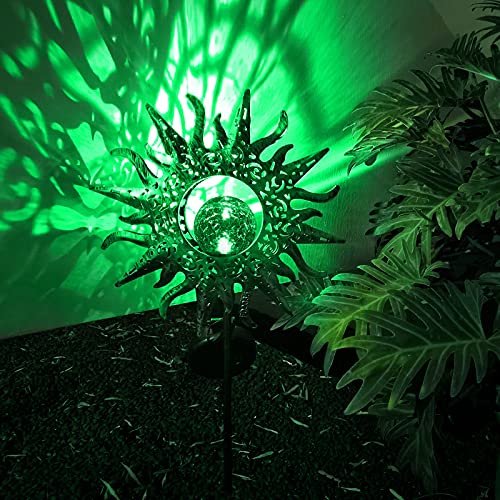 EOYIZW Sun Solar Lights Garden Decor, Garden Solar Lights Outdoor Decorative Waterproof Yard Decor Lights with Warm White LED Stake Lights for Garden, Yard, Lawn, Patio, Pathway