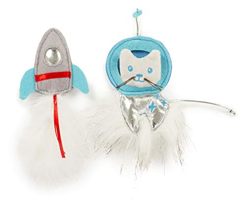 SpaceKat & Rocket: Catnip Filled Plush Cat Toys (Set of 2)