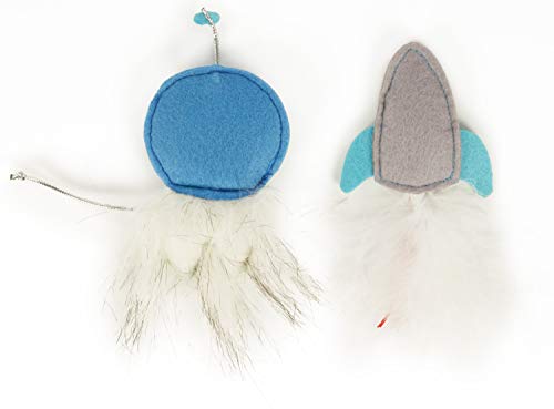 SpaceKat & Rocket: Catnip Filled Plush Cat Toys (Set of 2)