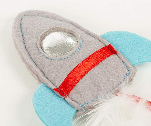 SpaceKat & Rocket: Catnip Filled Plush Cat Toys (Set of 2)