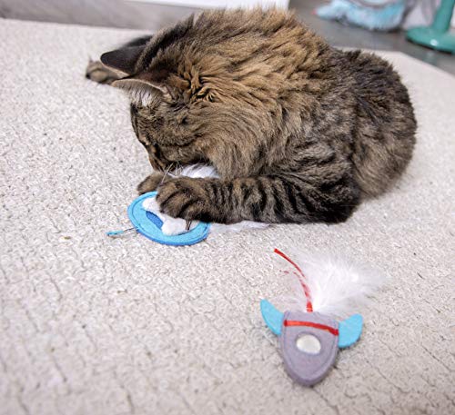 SpaceKat & Rocket: Catnip Filled Plush Cat Toys (Set of 2)