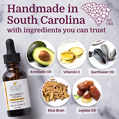 Organic Vitamin E Oil for Skin & Scars - 15000 IU