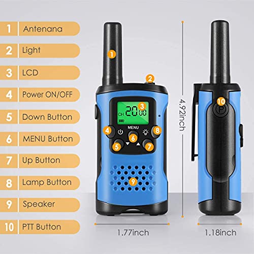 Walkie Talkies for Kids, 22 Channel 2 Way Radio 3 Mile Long Range Kids Toys & Handheld Kids Walkie Talkies, Best Gifts & Top Toys for Boy & Girls Age 3 4 5 6 7 8 9 for Outdoor Adventure Game, Boys Toy