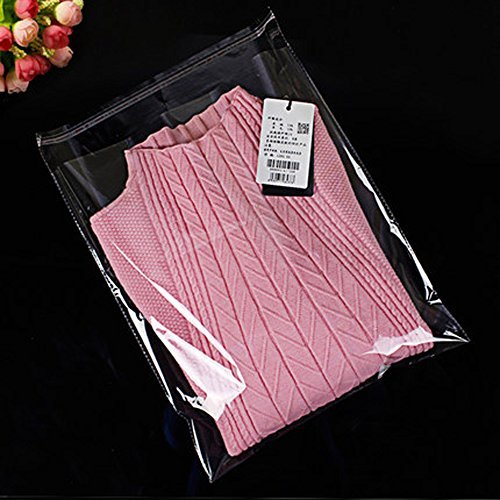 Clear Self Seal Apparel Bags for T-Shirts, Clothes (500 Pcs)