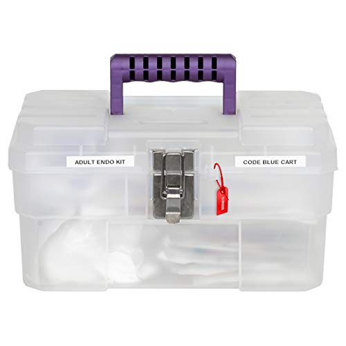 Akro-Mils 09514CFT ProBox 14-Inch Plastic Art Supply, Craft or Medical Storage Toolbox with Removable Tray, (14-Inch x 8-Inch x 8-Inch), Clear
