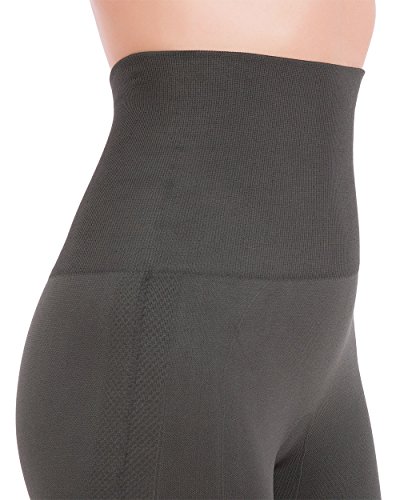 Homma Activewear Thick High Waist Tummy Compression Slimming Body Leggings Pant (X-Large, Charcoal)