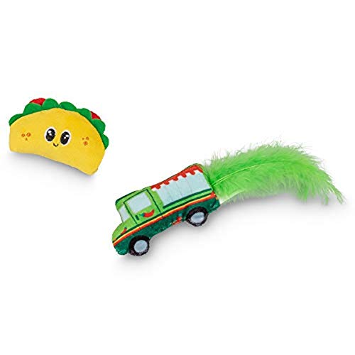 Pet Craft Supply Silly Snacks and Funny Food Crinkle Cuddling Catnip and Silvervine Interactive Cat Toys - Great for Indoor Cats and Kittens