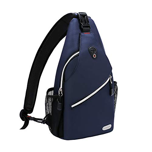 MOSISO Mini Sling Backpack,Small Hiking Daypack Travel Outdoor Casual Sports Bag, Navy Blue