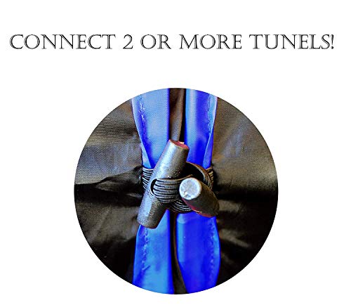 PURRFECT FELINE New Cat Tunnel Design, Collapsible 4-Way Cat Tunnel Ferret Tubes Toy with Crinkle, Great for Kittens, Puppies, Large Cats and Small Dogs (Large)