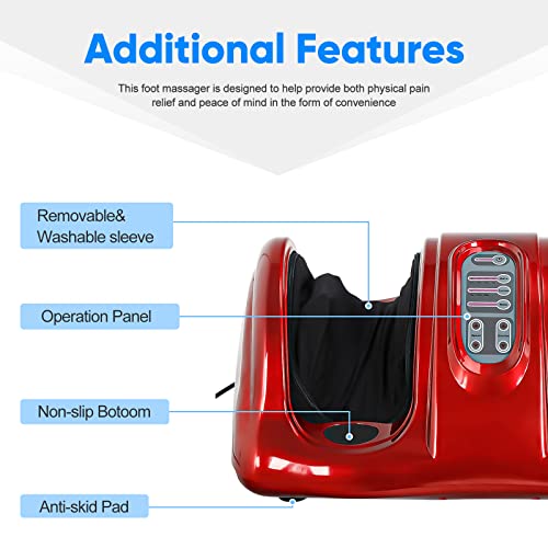 ZENY Foot Massager Machine Deep Kneading and Rolling Shiatsu Massage for Leg Calf Ankle Personal Home Health Care Tool,Muscles Relaxation