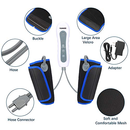VONLUXE Leg Massager for Circulation and Relaxation Rechargable Leg Massagers for Legs?Feet?Arms with Hand-held Controller 4 Modes 3 Intensities Home & Office Use