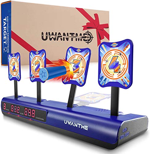 UWANTME Electronic Shooting Target Scoring Auto Reset Digital Targets for Nerf Guns Toys, Ideal Gift Toy for Kids-Boys & Girls