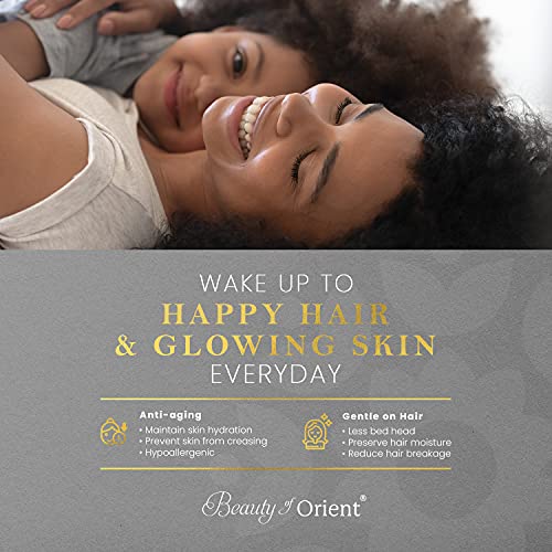BEAUTY OF ORIENT 100% Pure Mulberry Silk Pillowcase for Hair and Skin, 19 Momme Both Sides, Hidden Zipper, Natural Hypoallergenic Silk Pillow Case - Best Sleep (1pc Standard - 20" x 26", Royal Navy)