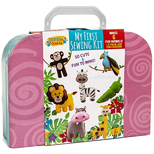 My First Sewing Kit | Starter Sew Set for Kids DIY Stitching with Travel Case | Perfect Craft for Beginner