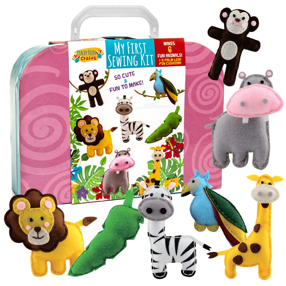 My First Sewing Kit | Starter Sew Set for Kids DIY Stitching with Travel Case | Perfect Craft for Beginner