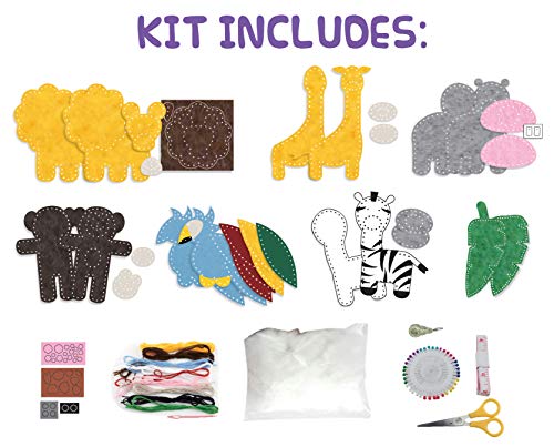 My First Sewing Kit | Starter Sew Set for Kids DIY Stitching with Travel Case | Perfect Craft for Beginner