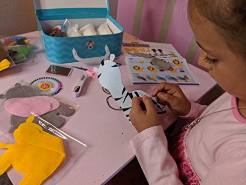 My First Sewing Kit | Starter Sew Set for Kids DIY Stitching with Travel Case | Perfect Craft for Beginner