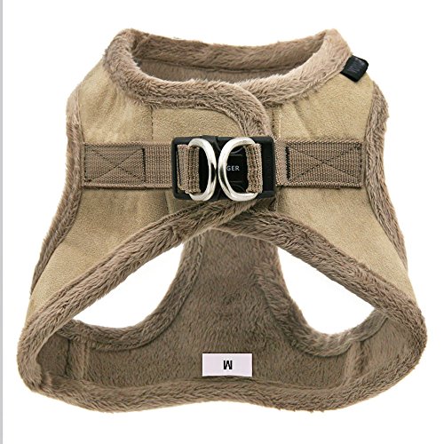 Voyager Step-In Plush Dog Harness â Soft Plush, Step In Vest Harness for Small and Medium Dogs â By Best Pet Supplies - Latte Suede, X-Large (Chest: 21" - 23")