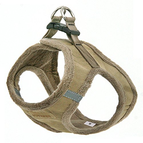 Voyager Step-In Plush Dog Harness â Soft Plush, Step In Vest Harness for Small and Medium Dogs â By Best Pet Supplies - Latte Suede, X-Large (Chest: 21" - 23")