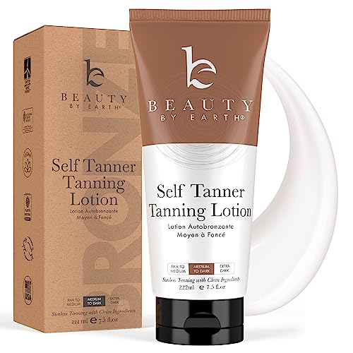 Self Tanner with Organic & Natural Ingredients, Tanning Lotion, Sunless Tanning Lotion for Darker Bronzer Skin, Self Tanning Lotion - Self Tanners Best Sellers, Fake Tan