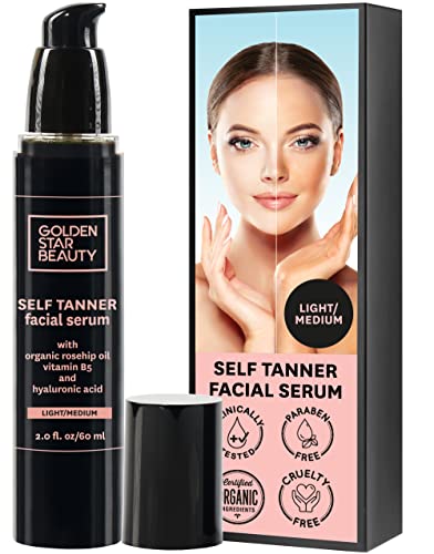 Self Tanner for Face ? Face Tanner w/Hyaluronic Acid and Organic Oils, Self Tanners Best Sellers, Facial Sunless Tanning Serum for Natural Sunkissed Glow, Fake Tan Moisturizer 2.0 fl