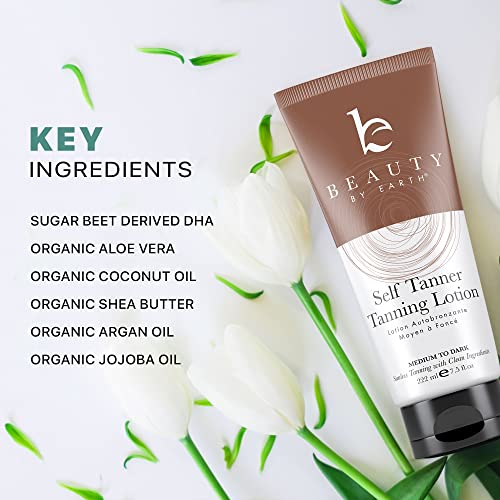 Self Tanner with Organic & Natural Ingredients, Tanning Lotion, Sunless Tanning Lotion for Darker Bronzer Skin, Self Tanning Lotion - Self Tanners Best Sellers, Fake Tan