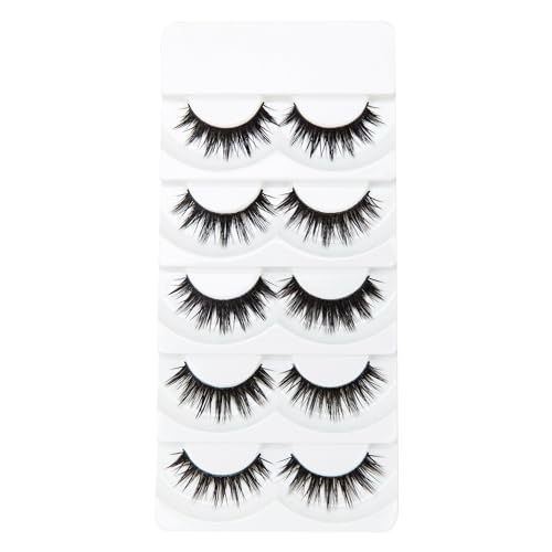 Wleec Beauty False Eyelash Pack Natural Strip Lashes Full Eyelashes Set #04 (15 Pairs/3 Pack)