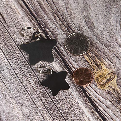 Stainless Steel Pet ID Tags - Engraved Personalized Dog Tags , Cat Tags Front & Back up to 8 Lines of Text â Bone, Round, Heart, Flower, Badge, House, Star, Rectangle, Bow Tie