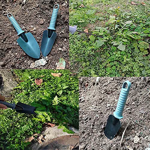 TOORGGOO Gardening Tools Set 13 Pieces,Ergonomic Handle Trowel Rake Weeder Pruner Shears Sprayer, Garden Hand Tools with Carrying Case Gardening Gifts for Women