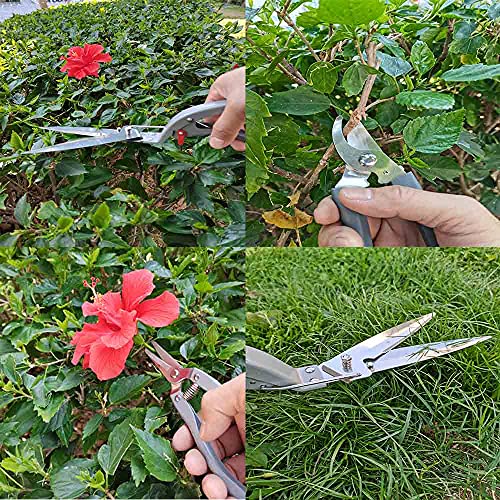 TOORGGOO Gardening Tools Set 13 Pieces,Ergonomic Handle Trowel Rake Weeder Pruner Shears Sprayer, Garden Hand Tools with Carrying Case Gardening Gifts for Women