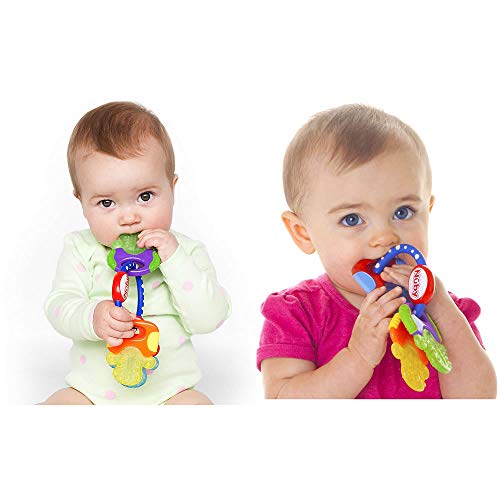 Nuby Teether Keys - 2 Count Pink