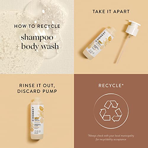 The Honest Company Perfectly Gentle Sweet Orange Vanilla Shampoo + Body Wash | Tear-Free Baby Shampoo with Naturally Derived Ingredients | Sulfate- & Paraben-Free Baby Bath | 18 Fl Oz (Pack of 1)
